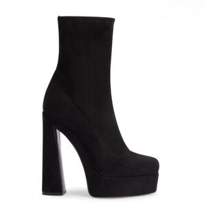 NEW Giuseppe Zanotti Aureliee Platform Tall Black Suede Heeled Booties size 39